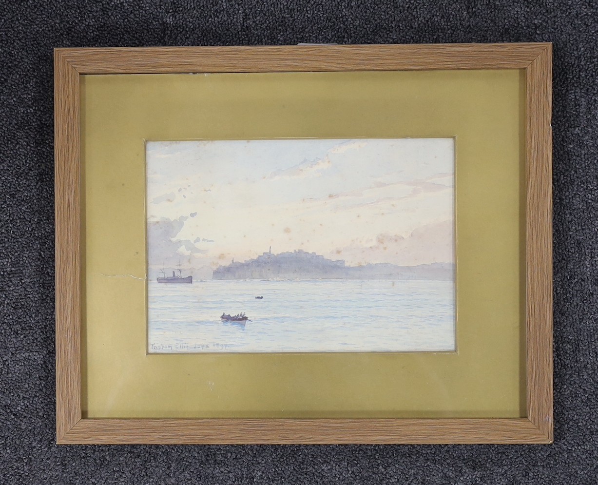 Tristram Ellis (1844-1922), watercolour, view of Jaffa, dated 1897, 17 x 24cm.